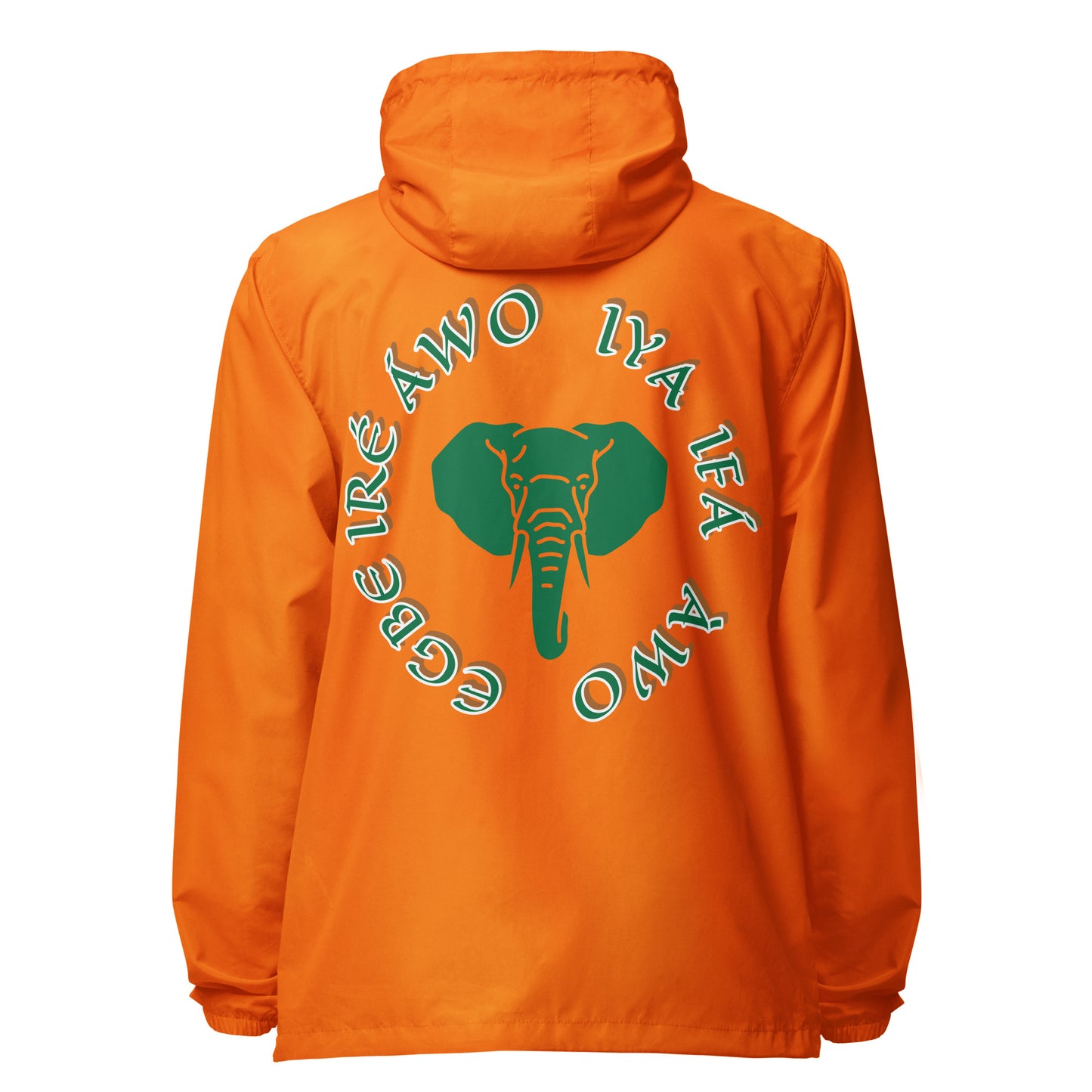 Egbe Apparel Logo Ifa icon Isese Unisex lightweight zip up windbreaker