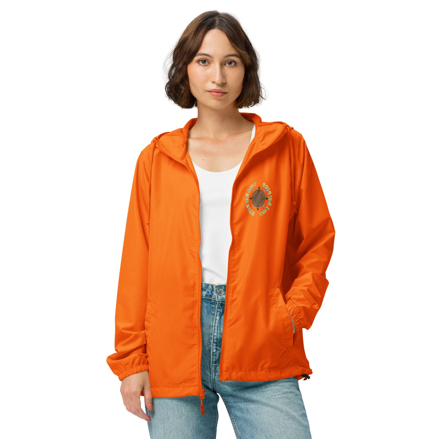 Egbe Apparel Logo Ifa icon Lucumi Unisex lightweight zip up windbreaker