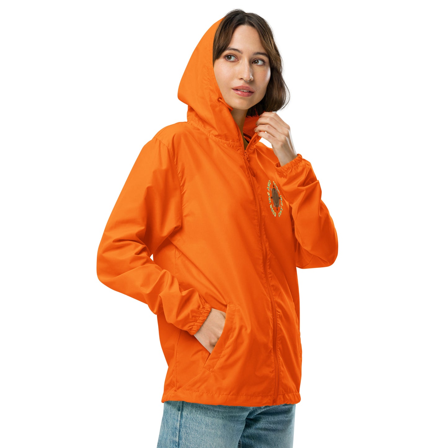 Egbe Apparel Logo Ifa icon Lucumi Unisex lightweight zip up windbreaker
