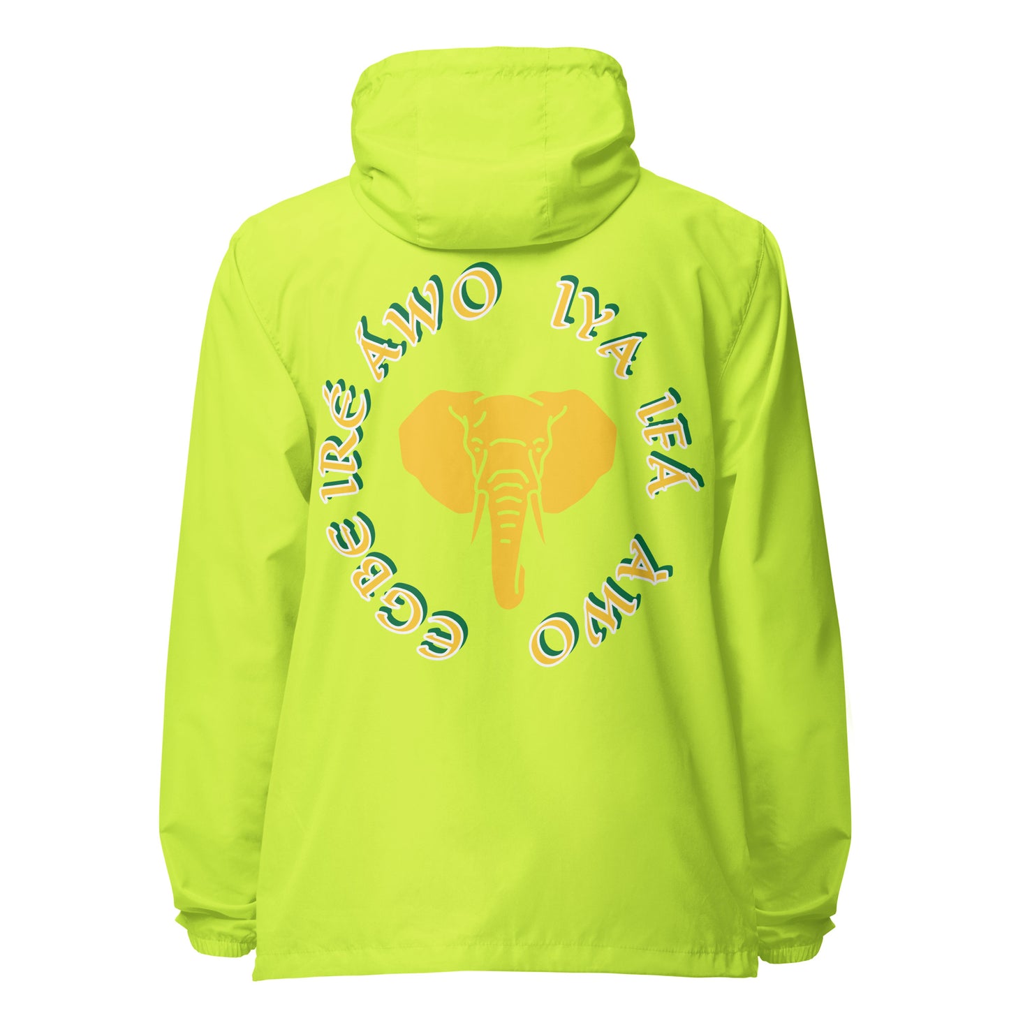Egbe Apparel Logo Ifa icon Lucumi Reverse Unisex lightweight zip up windbreaker