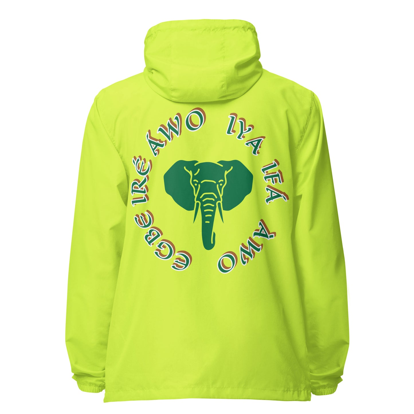 Egbe Apparel Logo Ifa icon Isese Unisex lightweight zip up windbreaker