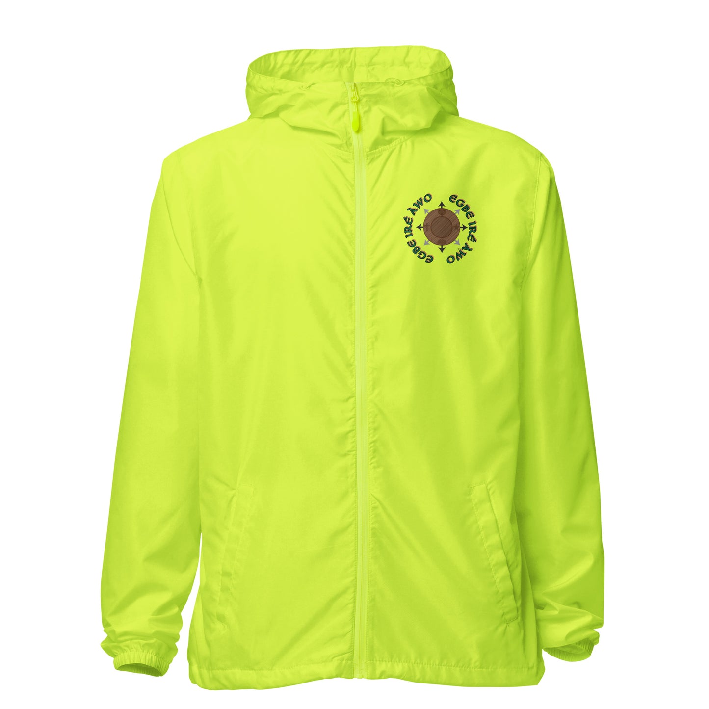 Egbe Apparel Logo Ifa Gold incognito Unisex lightweight zip up windbreaker