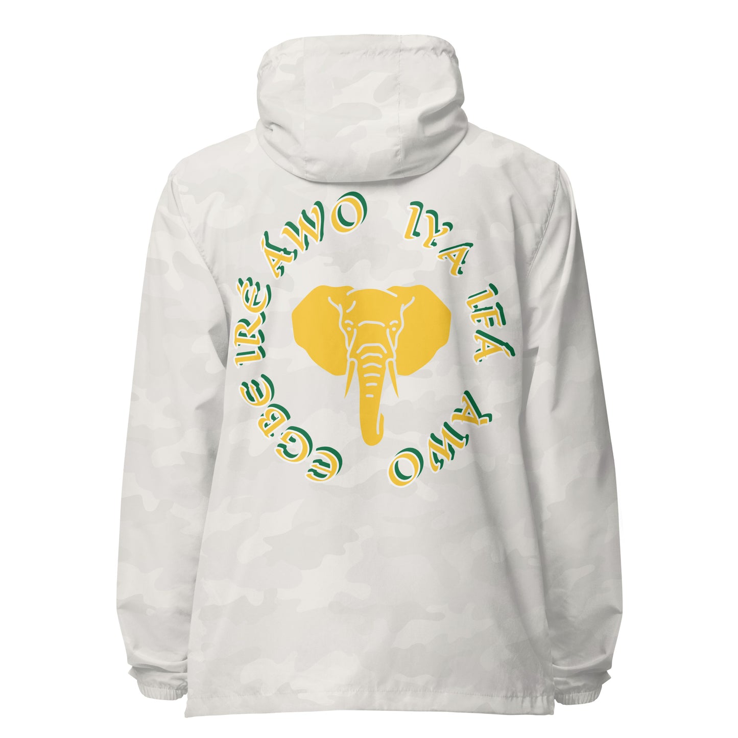 Egbe Apparel Logo Ifa icon Lucumi Reverse Unisex lightweight zip up windbreaker