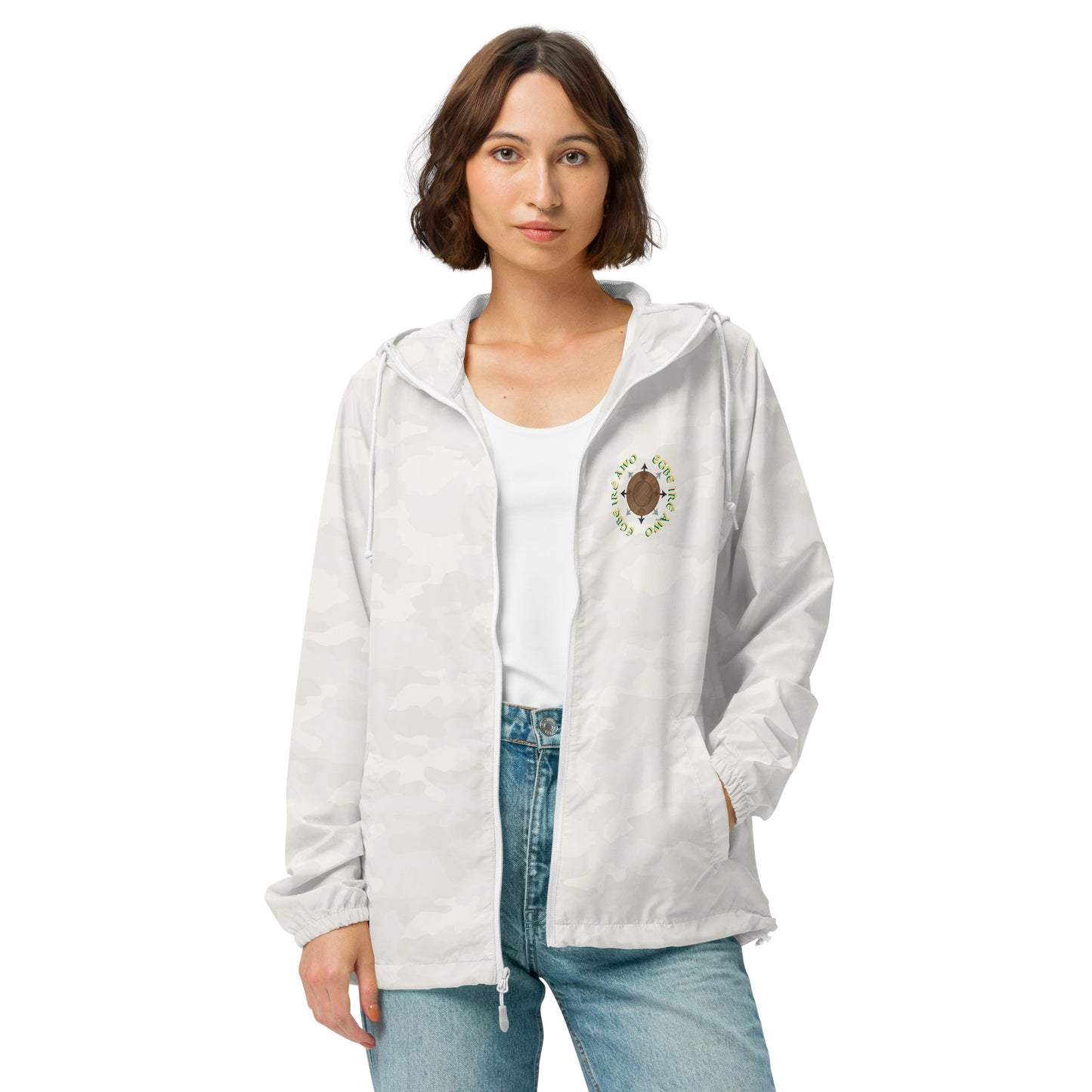 Egbe Apparel Logo Ifa icon Lucumi Unisex lightweight zip up windbreaker