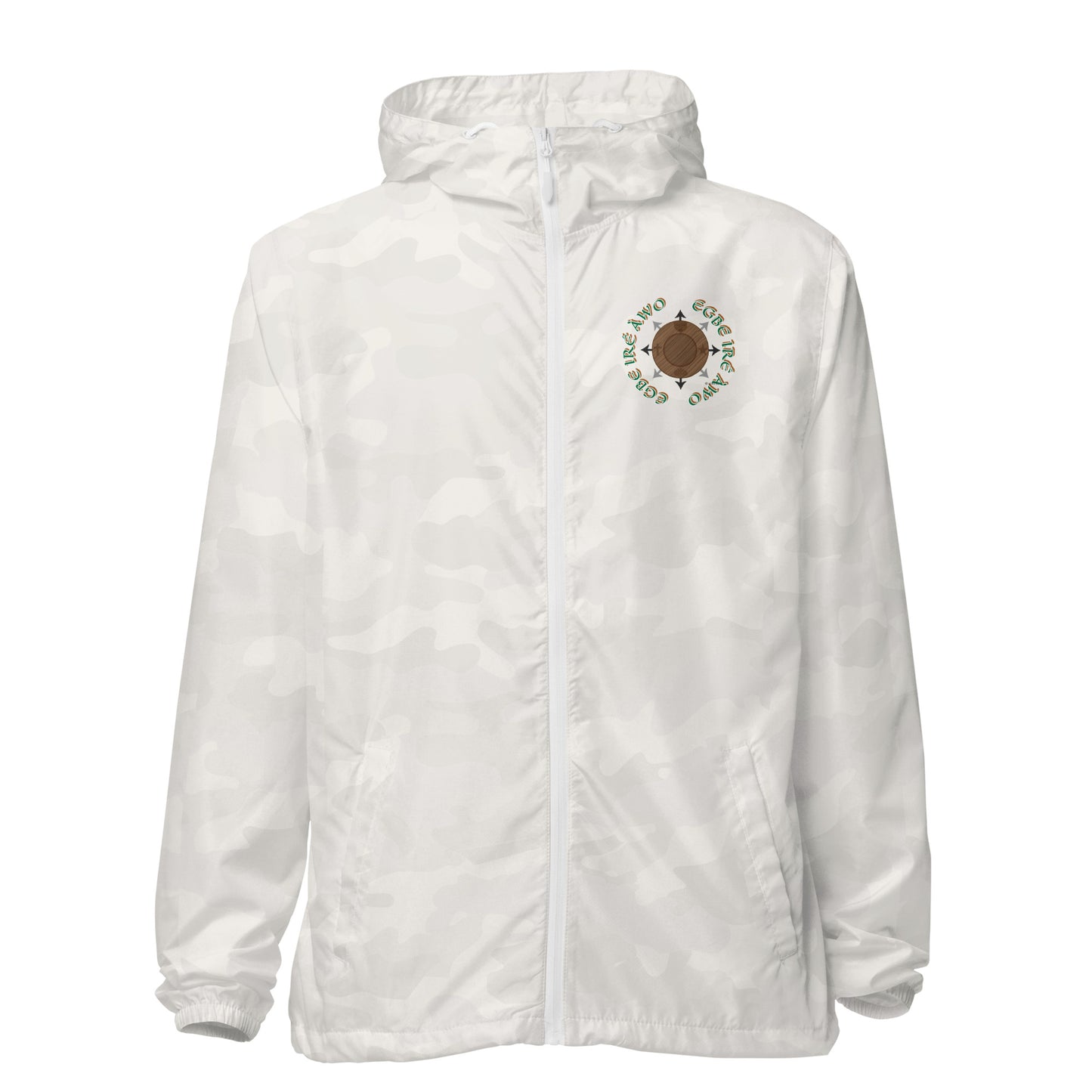 Egbe Apparel Logo Ifa icon Isese Unisex lightweight zip up windbreaker