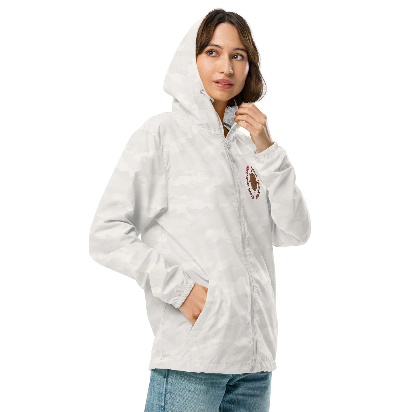 Egbe Apparel Logo Ifa Gold Unisex lightweight zip up windbreaker