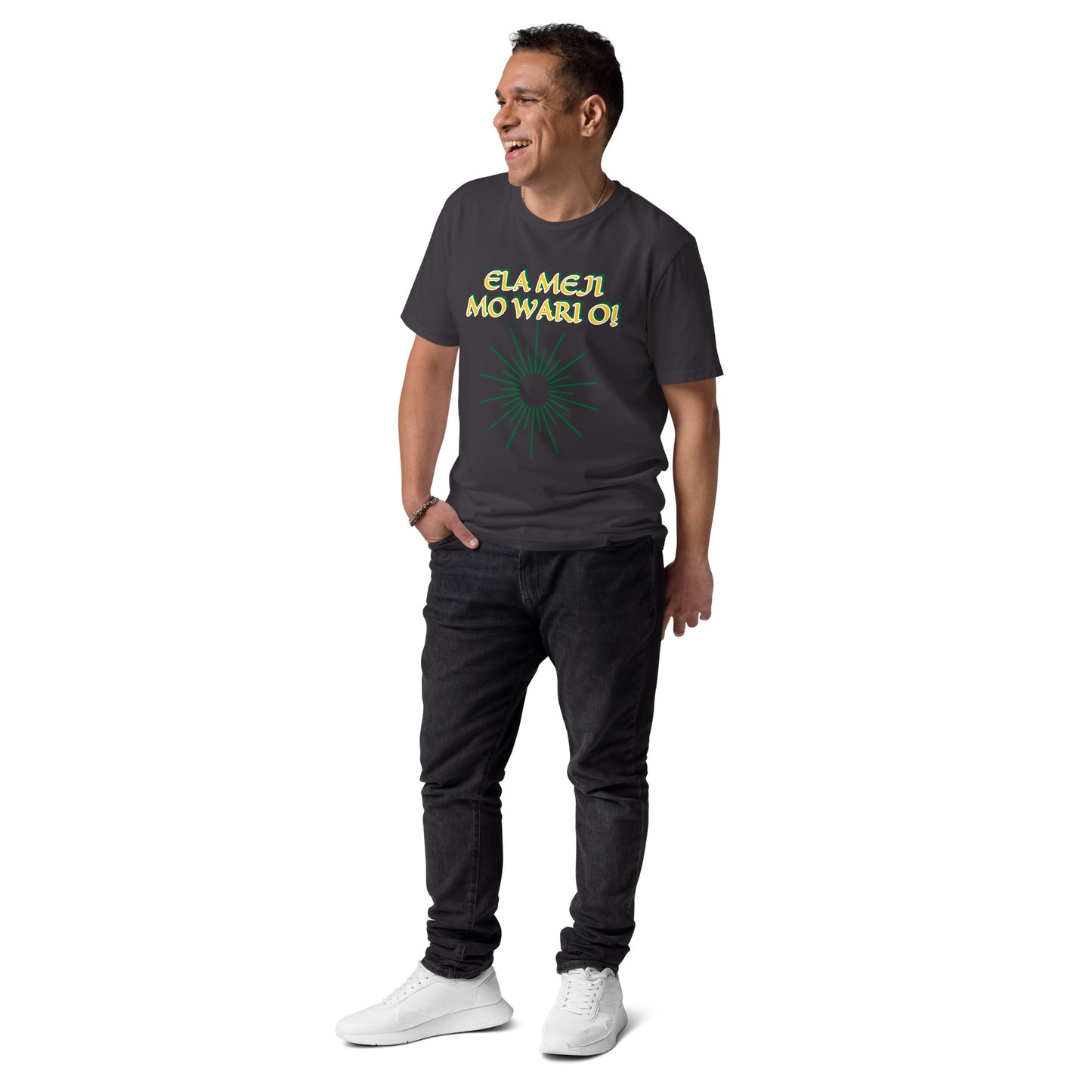 ELA Meji Lucumi Reverse Unisex organic cotton t-shirt