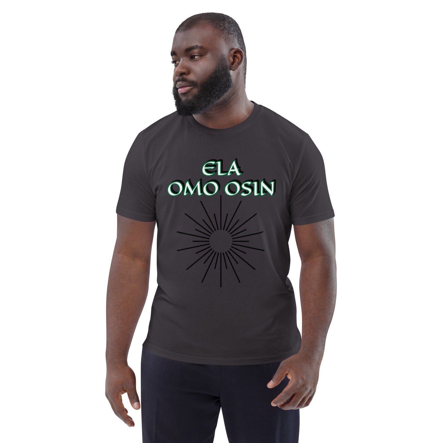 ELA Omo Osin Aje-Ju-Ogun Incognito Reverse Unisex organic cotton t-shirt