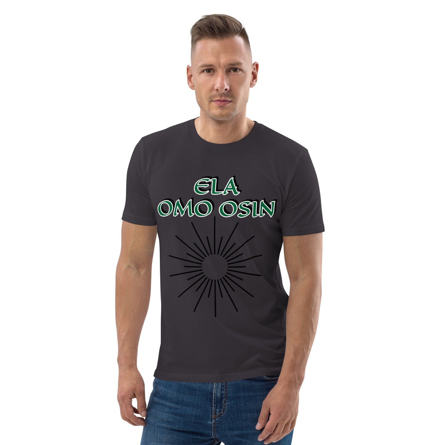 ELA Omo Osin Aje-Ju-Ogun Unisex organic cotton t-shirt