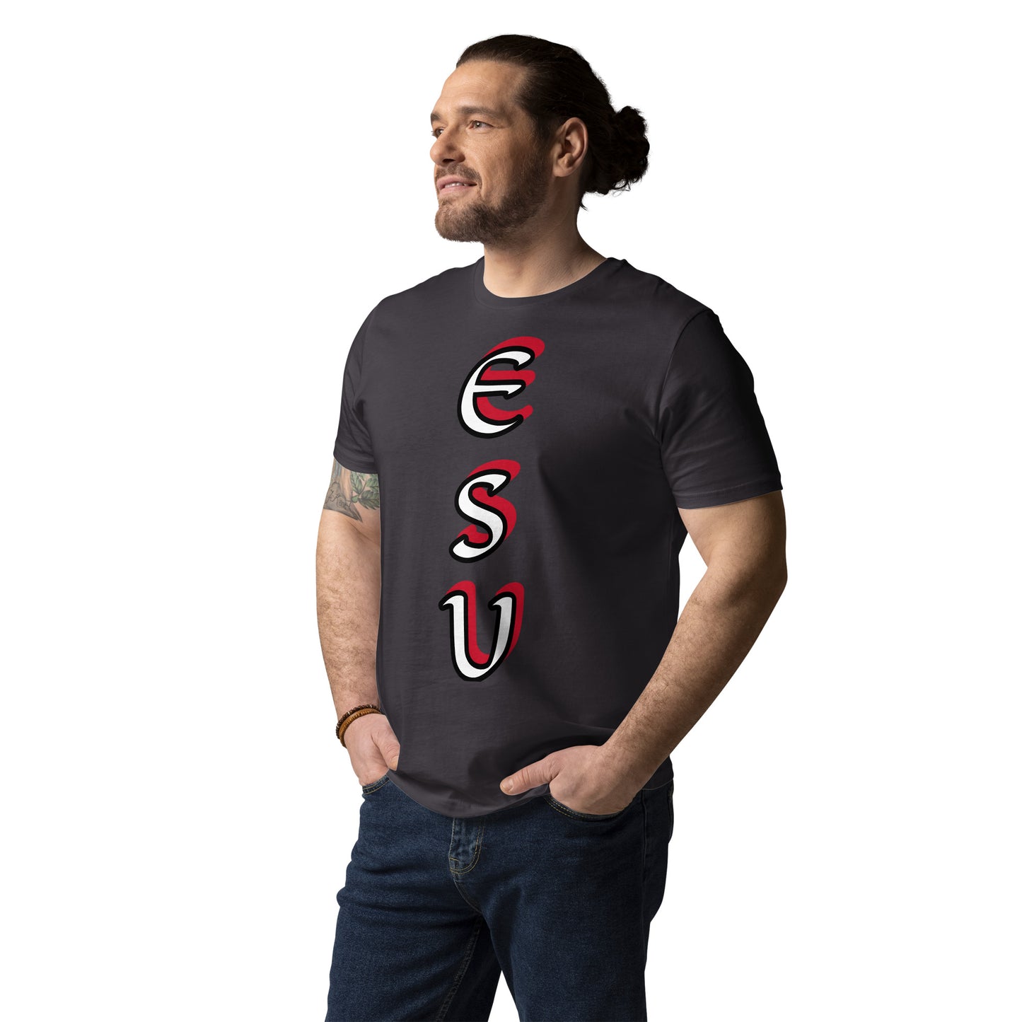 Esu vertical 2 Unisex organic cotton t-shirt