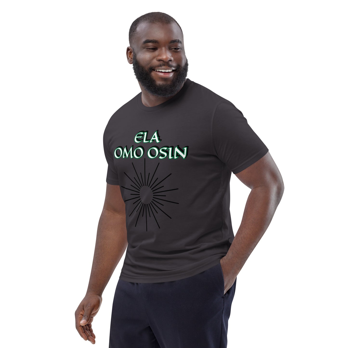 ELA Omo Osin Aje-Ju-Ogun Incognito Reverse Unisex organic cotton t-shirt