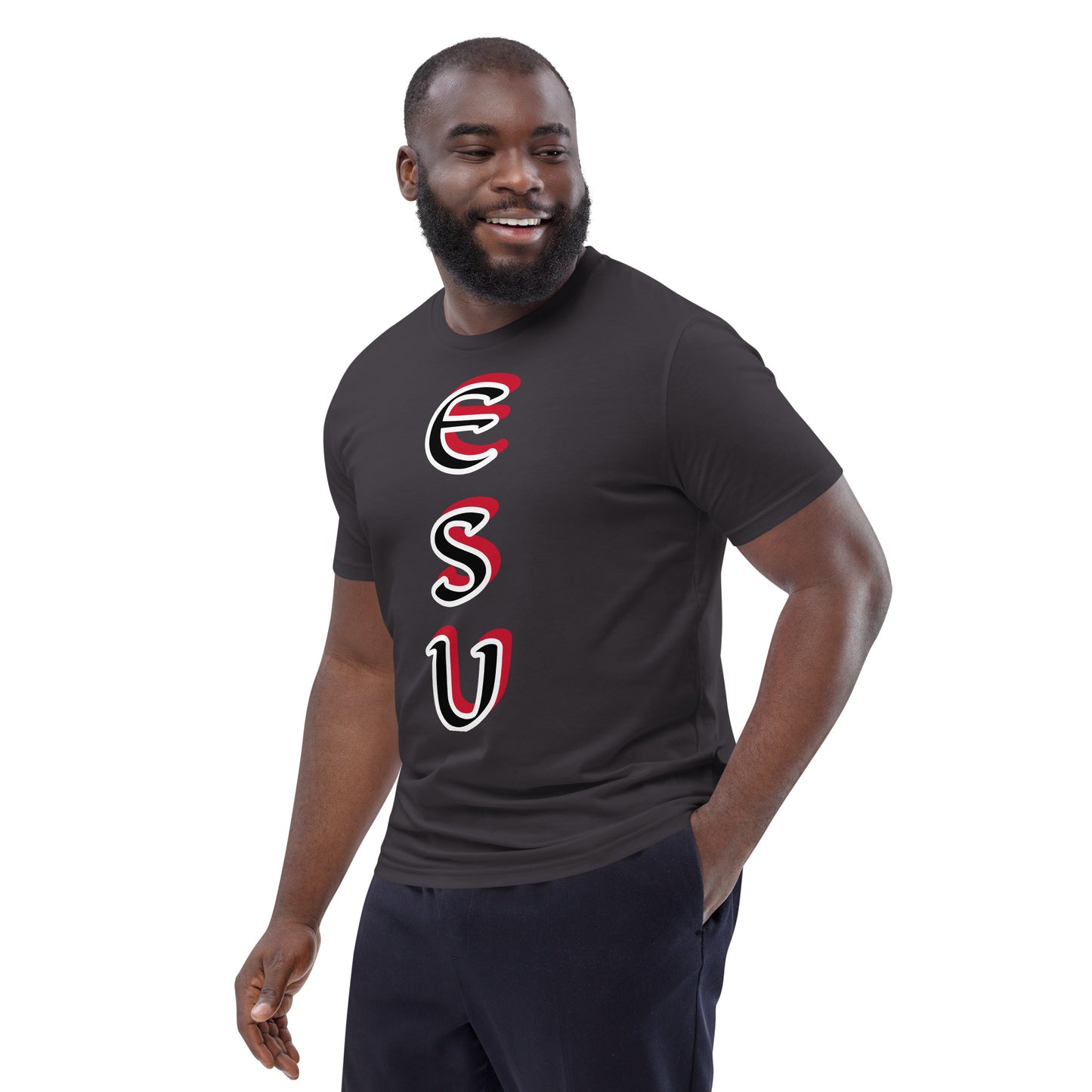 Esu vertical 3 Unisex organic cotton t-shirt