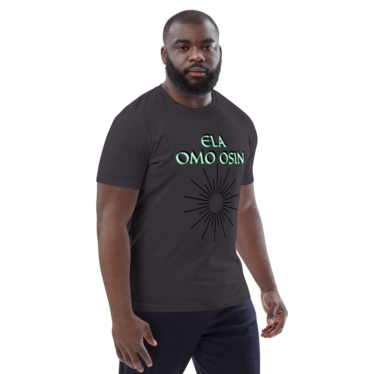 ELA Omo Osin Aje-Ju-Ogun Incognito Reverse Unisex organic cotton t-shirt