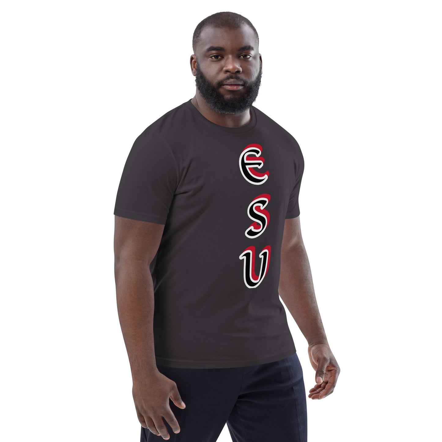 Esu vertical 3 Unisex organic cotton t-shirt