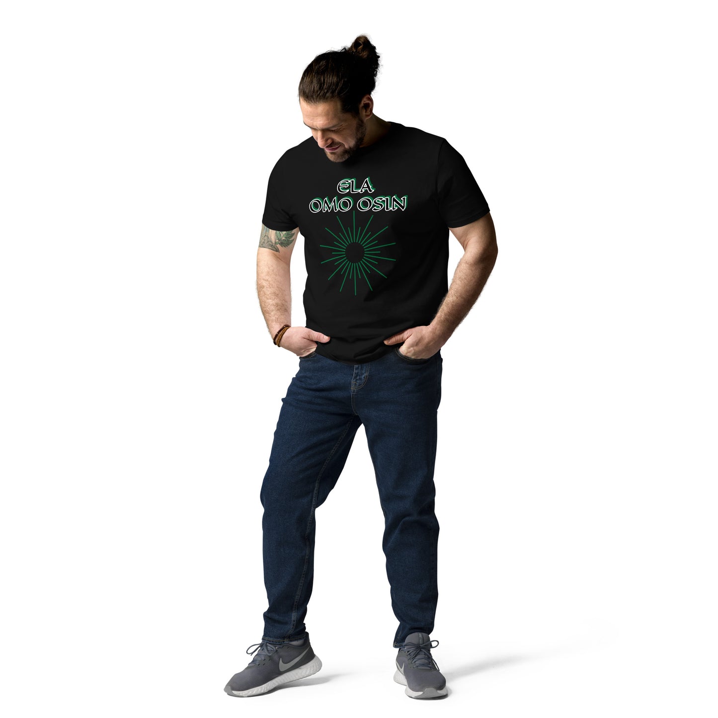 ELA Omo Osin Aje-Ju-Ogun Reverse Unisex organic cotton t-shirt
