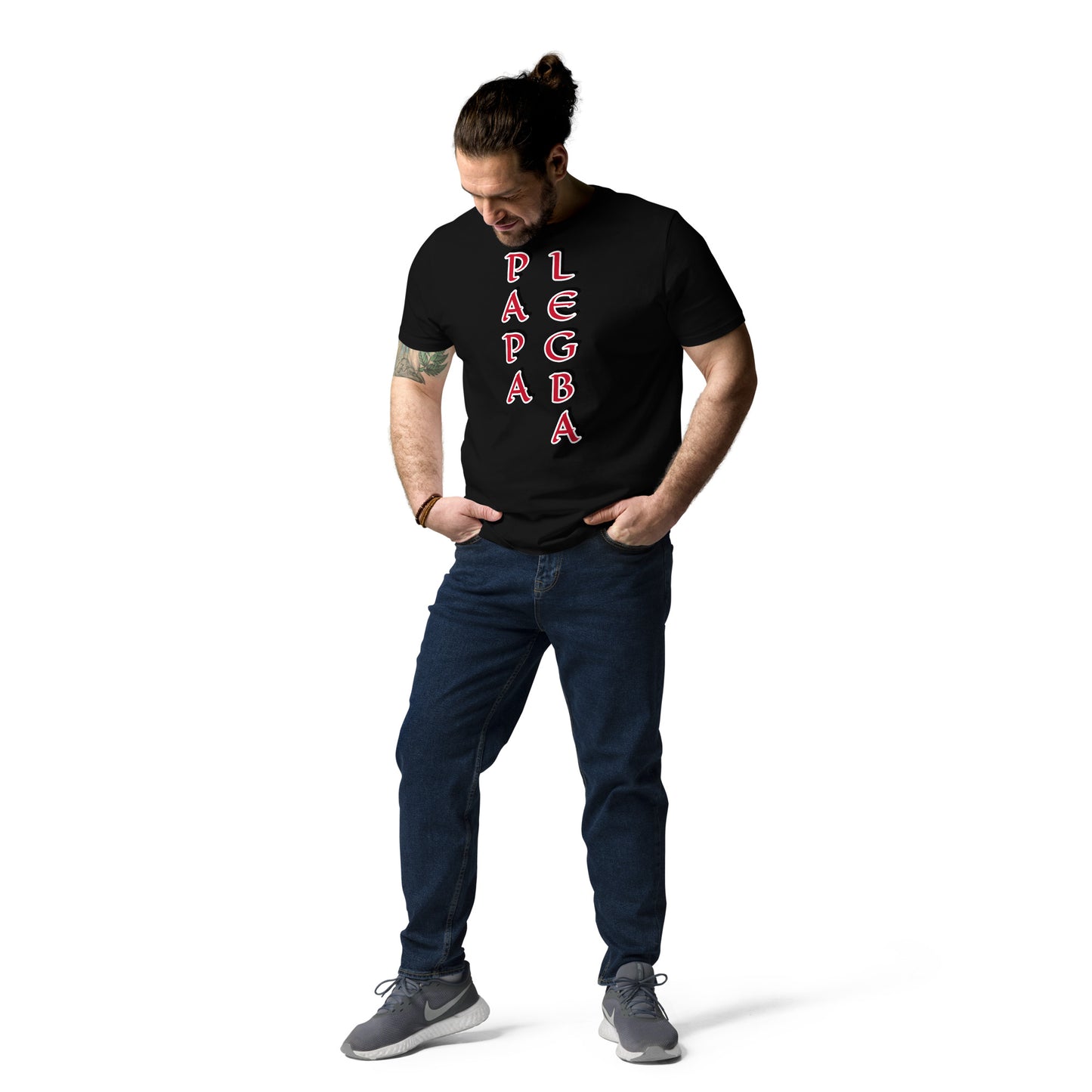 Papa Legba Vertical 2 Unisex organic cotton t-shirt