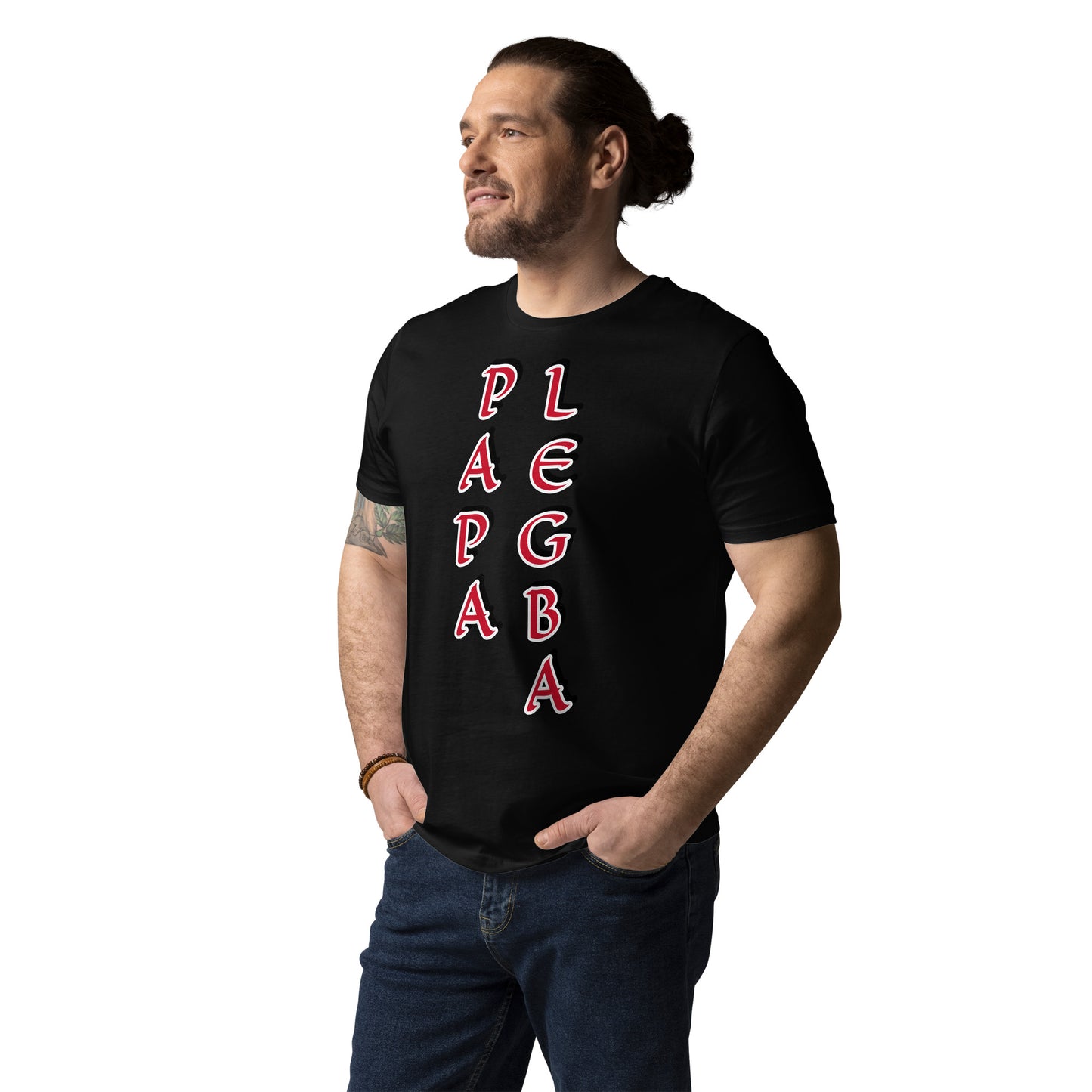 Papa Legba Vertical 2 Unisex organic cotton t-shirt