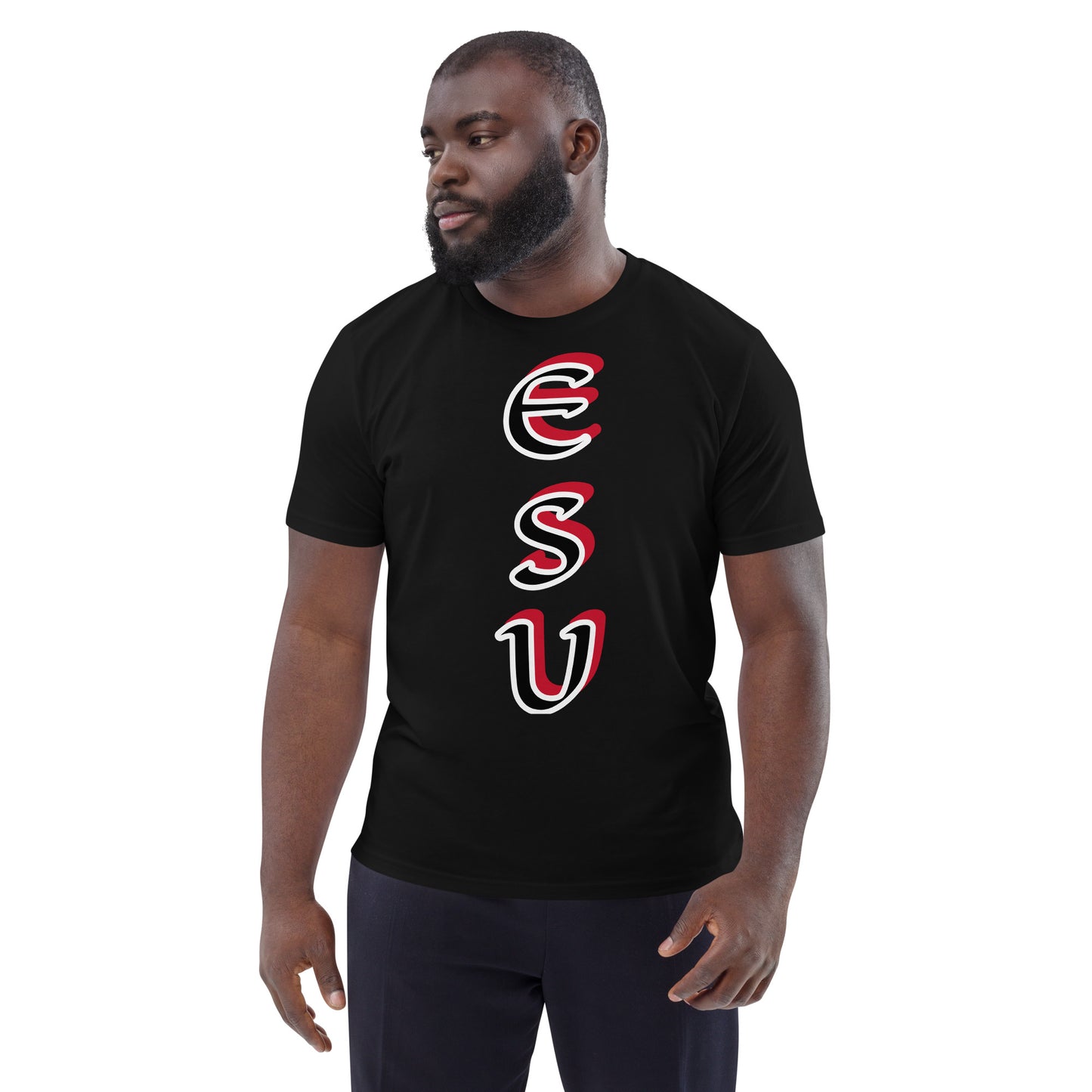 Esu vertical 3 Unisex organic cotton t-shirt
