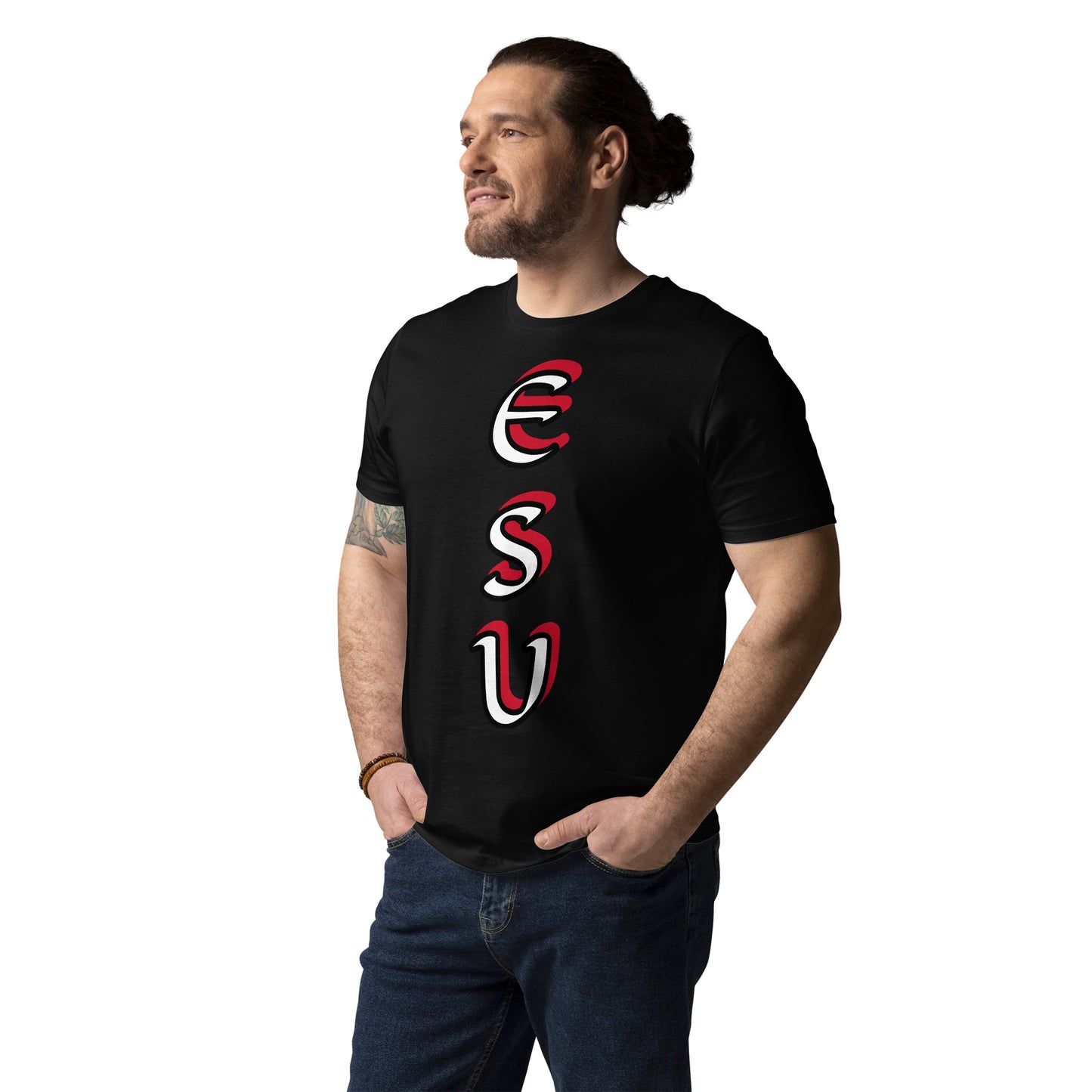 Esu vertical 2 Unisex organic cotton t-shirt