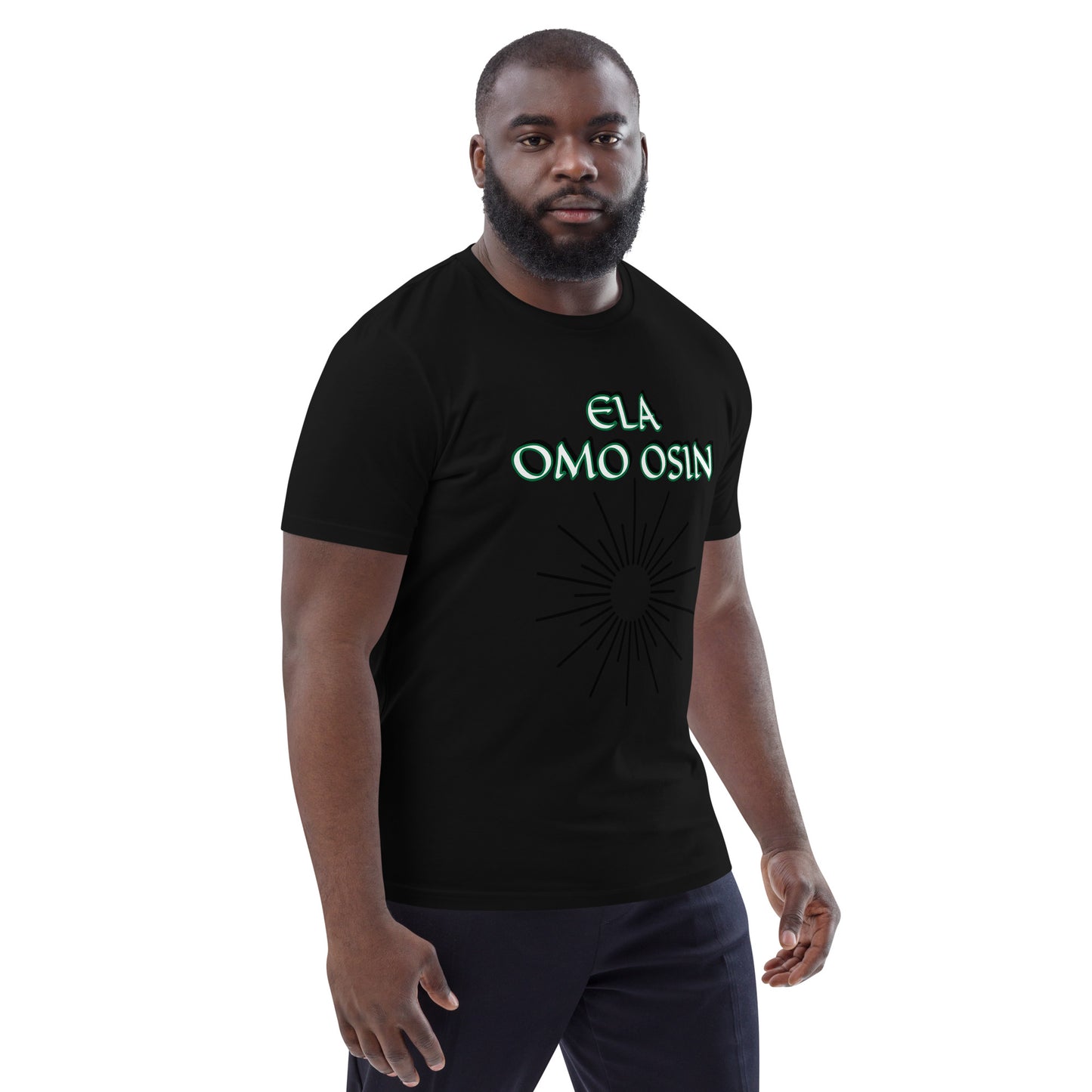 ELA Omo Osin Aje-Ju-Ogun Incognito Reverse Unisex organic cotton t-shirt