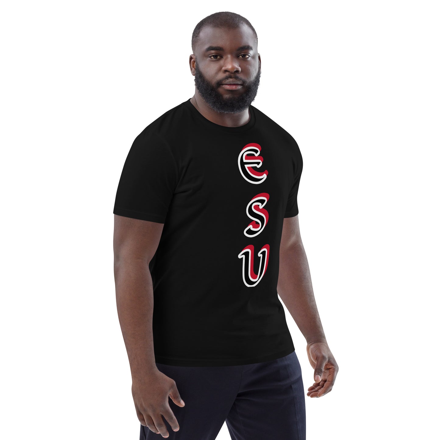 Esu vertical 3 Unisex organic cotton t-shirt