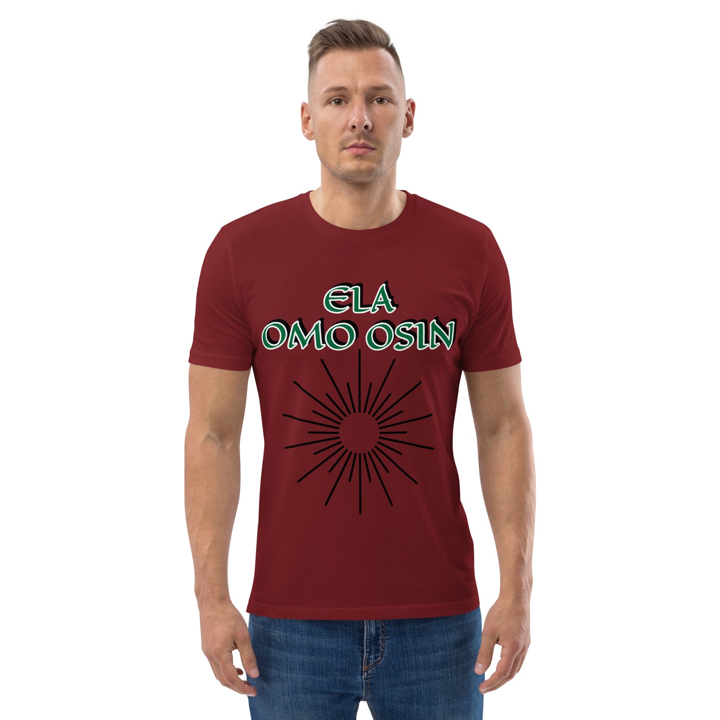 ELA Omo Osin Aje-Ju-Ogun Unisex organic cotton t-shirt