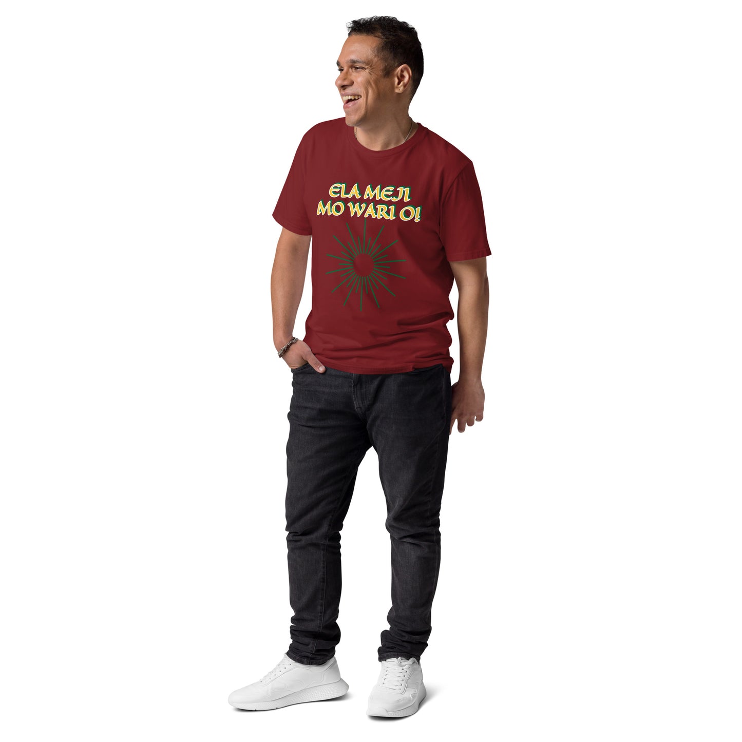 ELA Meji Lucumi Reverse Unisex organic cotton t-shirt