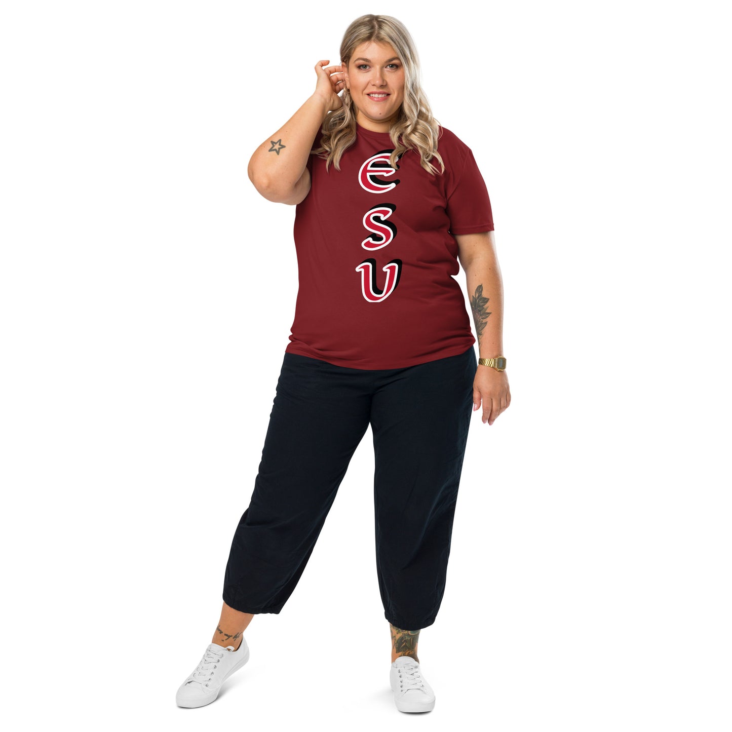 Esu vertical 4 Unisex organic cotton t-shirt