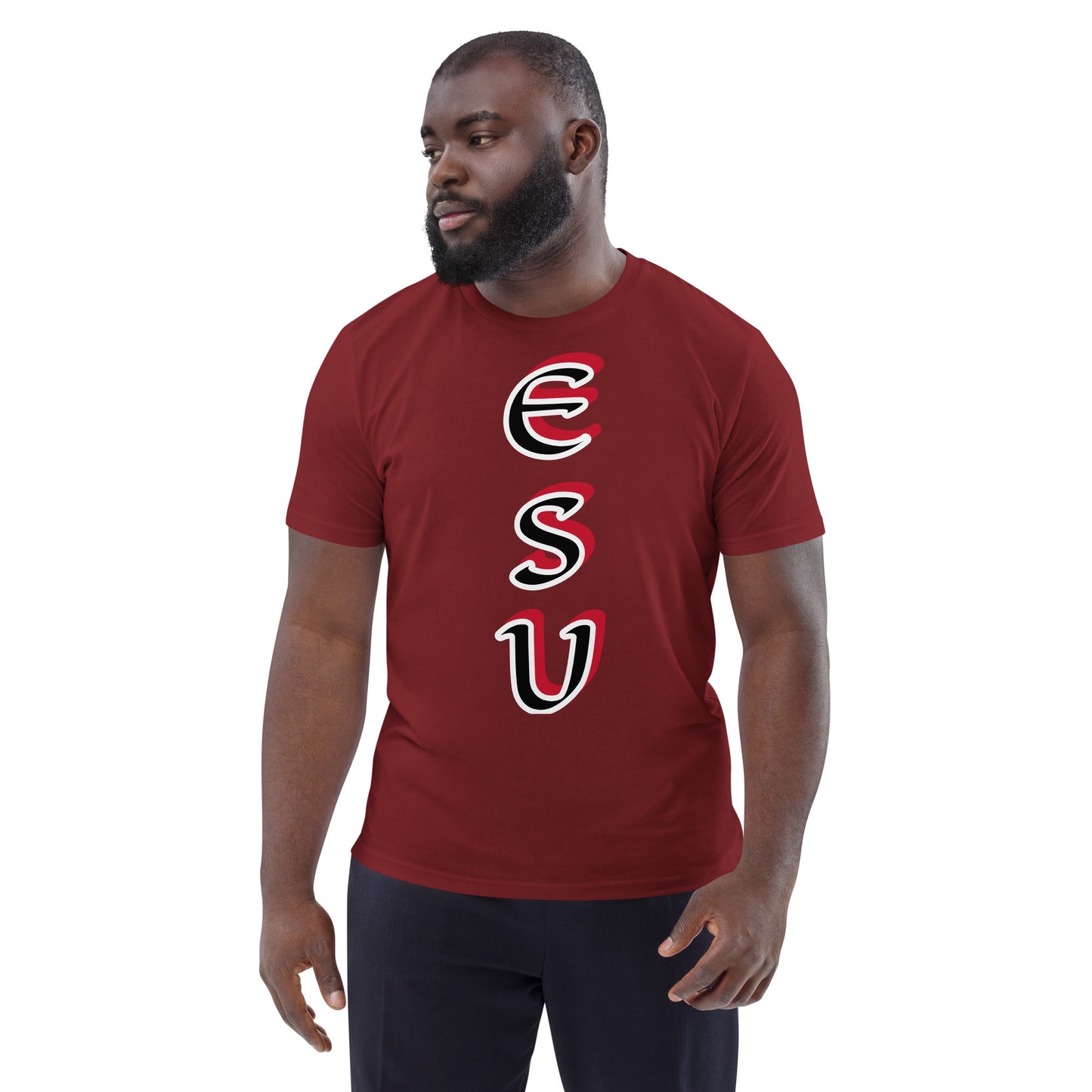 Esu vertical 3 Unisex organic cotton t-shirt
