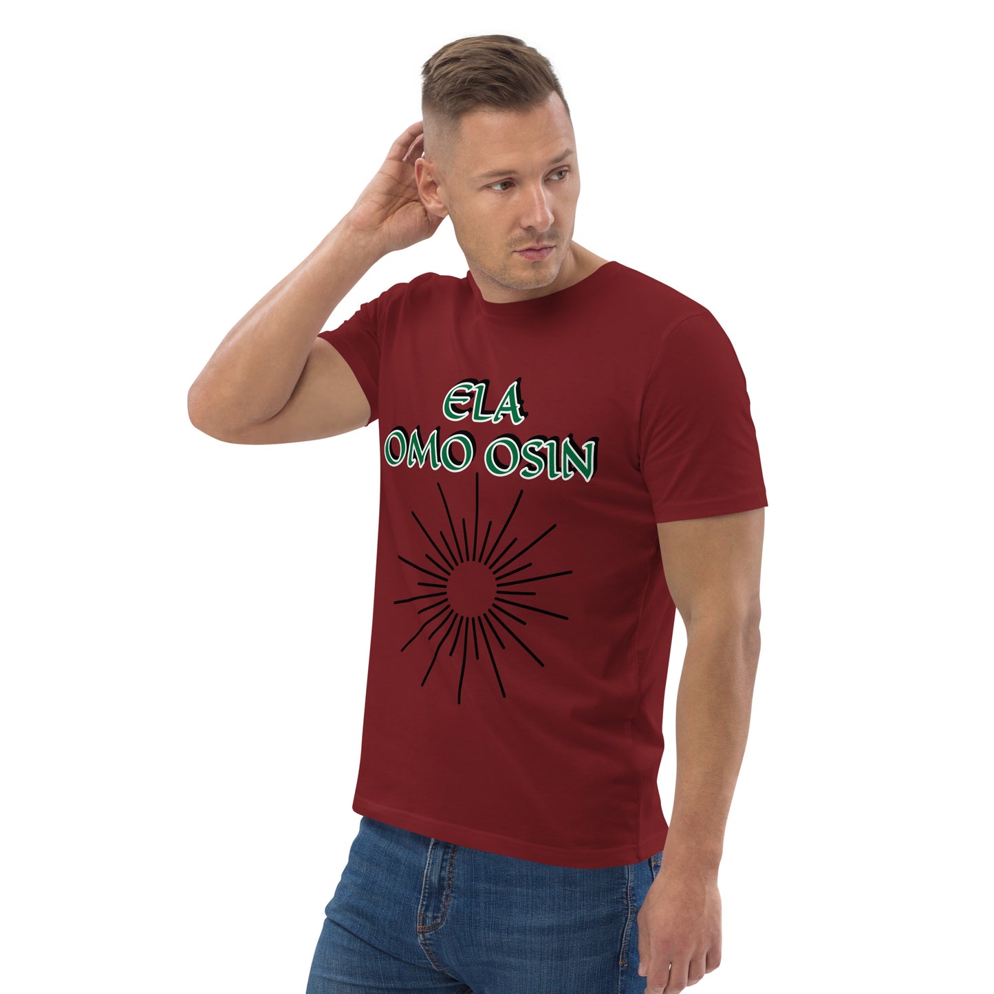 ELA Omo Osin Aje-Ju-Ogun Unisex organic cotton t-shirt