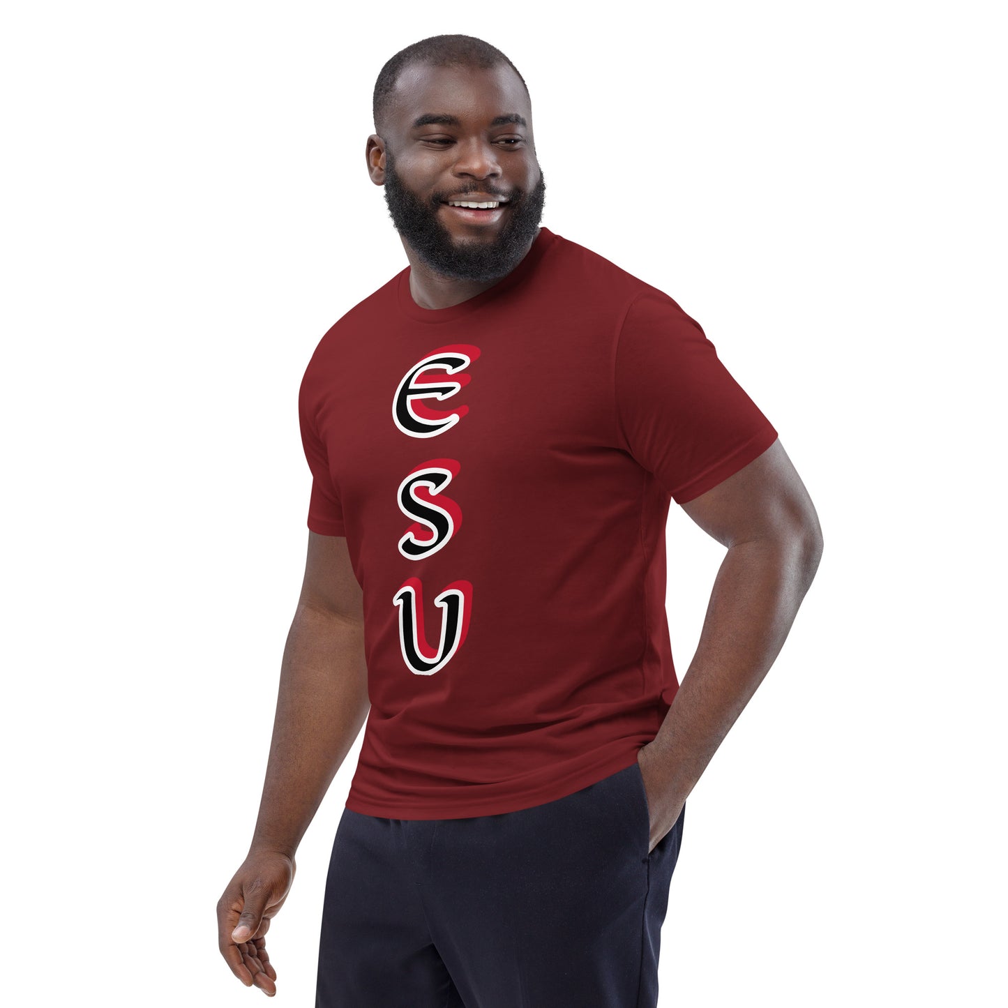 Esu vertical 3 Unisex organic cotton t-shirt