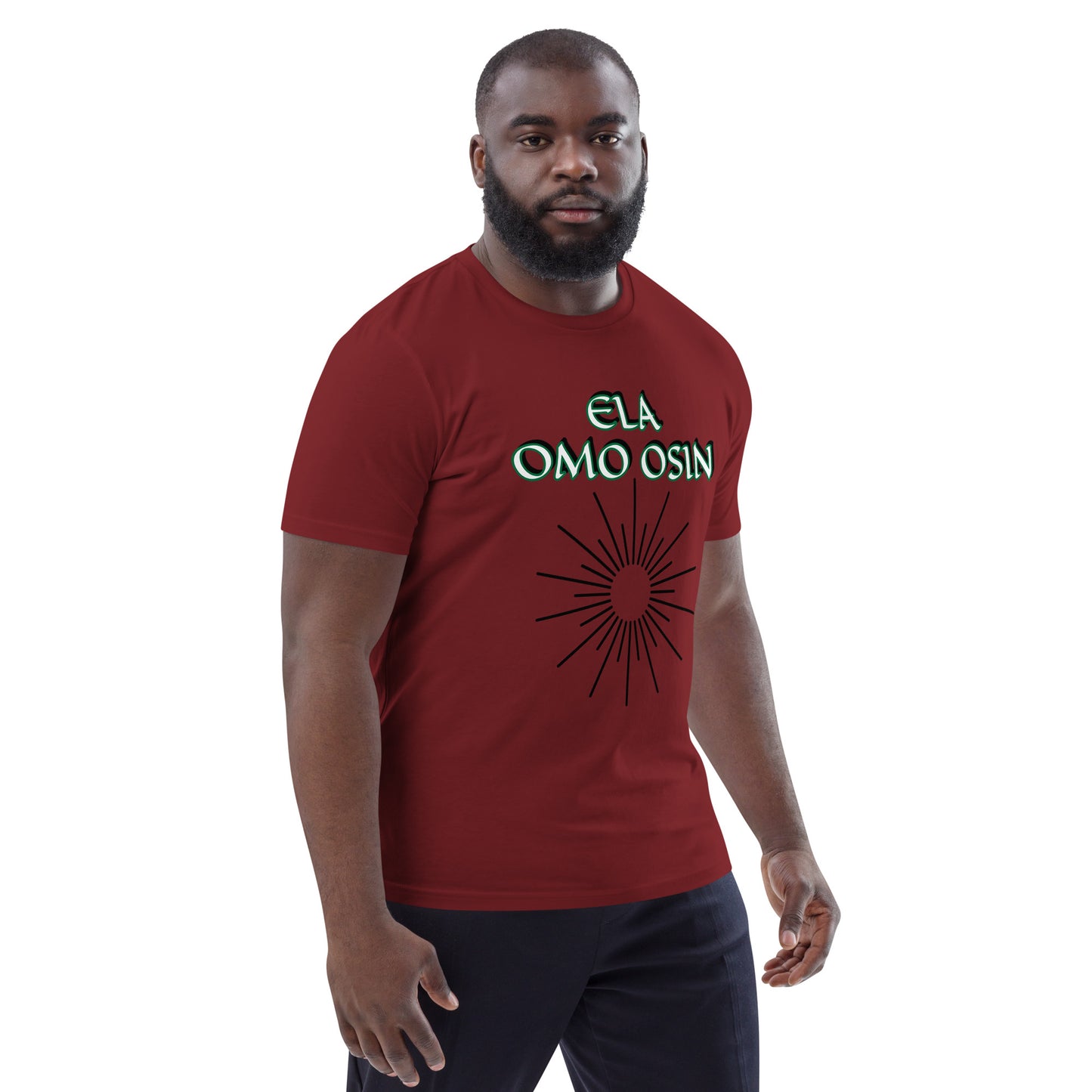 ELA Omo Osin Aje-Ju-Ogun Incognito Reverse Unisex organic cotton t-shirt