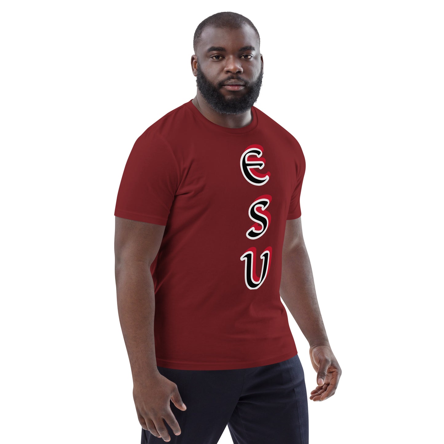 Esu vertical 3 Unisex organic cotton t-shirt