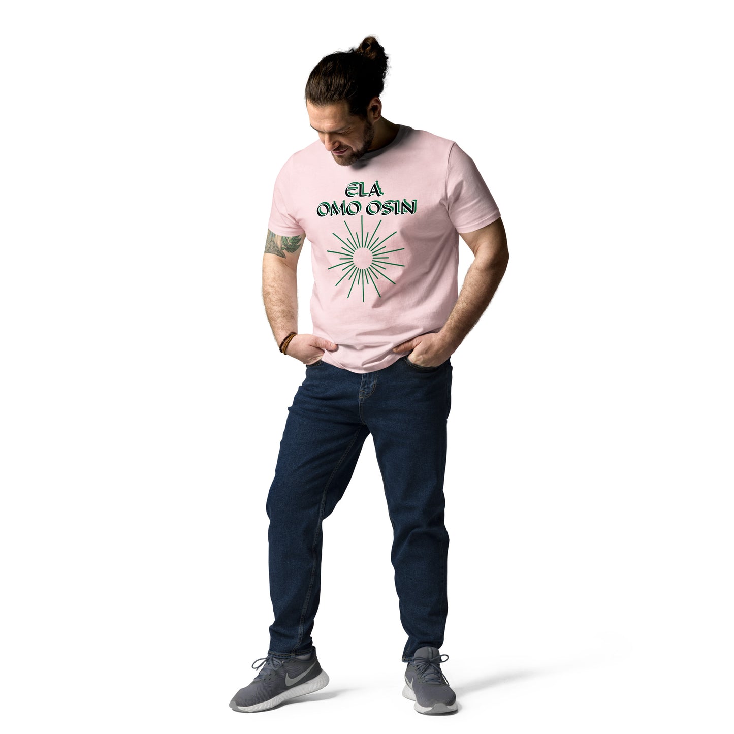 ELA Omo Osin Aje-Ju-Ogun Reverse Unisex organic cotton t-shirt