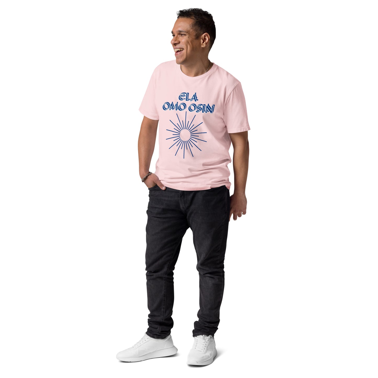 ELA Omo Osin Meji blue Unisex organic cotton t-shirt