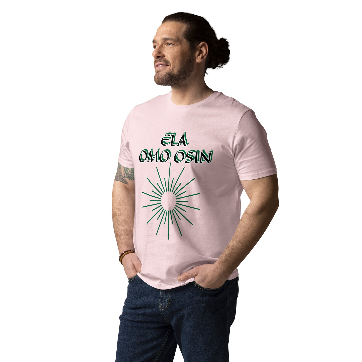 ELA Omo Osin Aje-Ju-Ogun Reverse Unisex organic cotton t-shirt