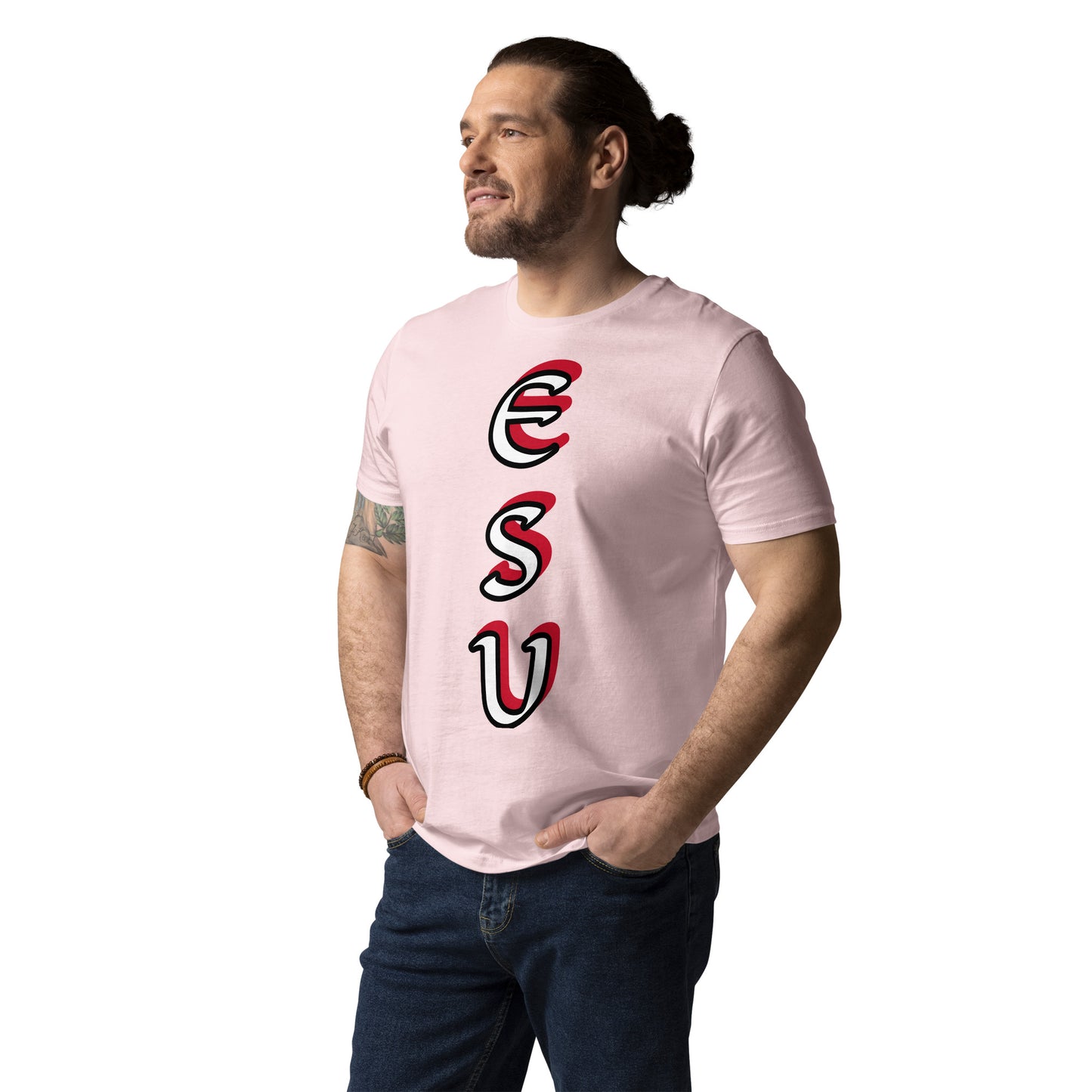 Esu vertical 2 Unisex organic cotton t-shirt