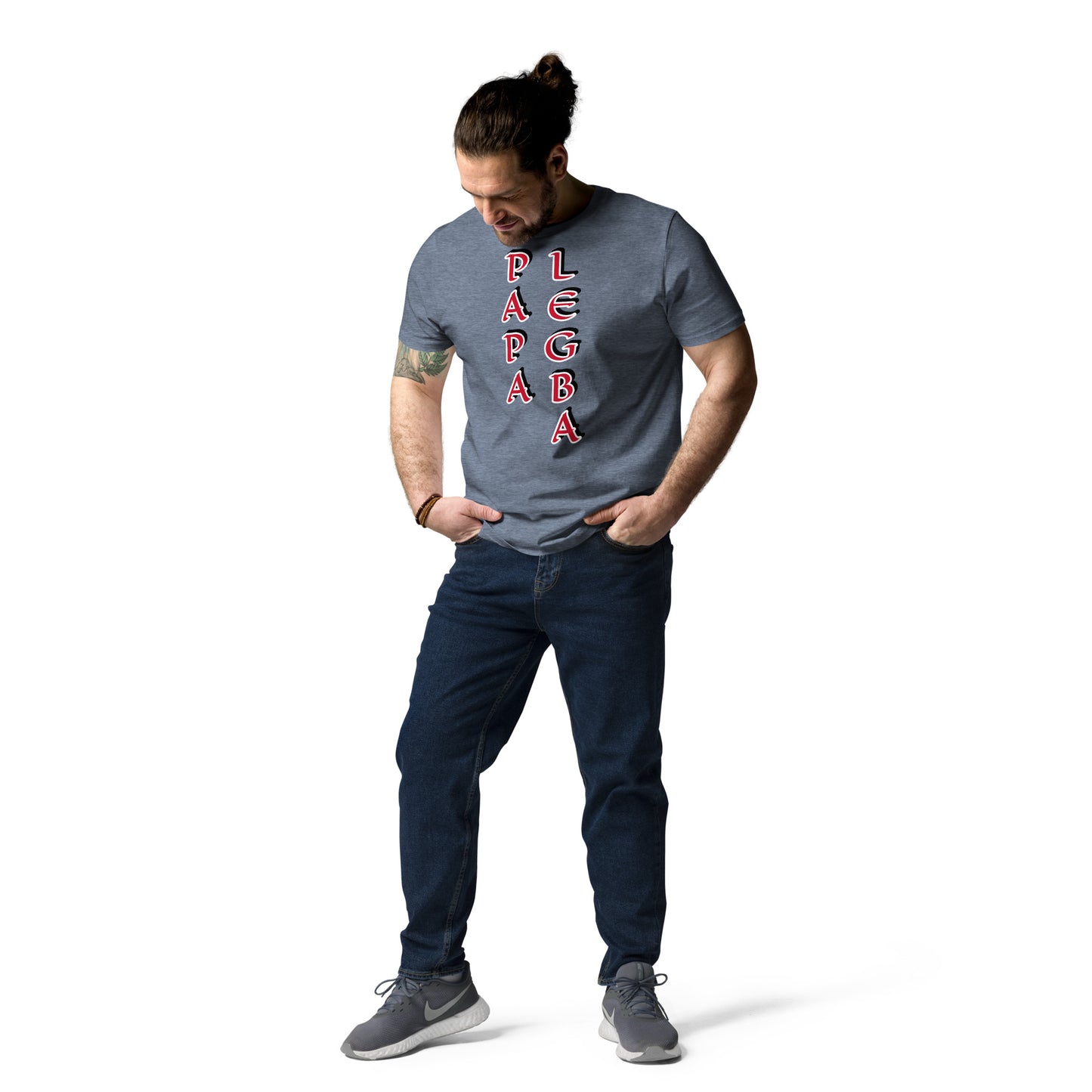 Papa Legba Vertical 2 Unisex organic cotton t-shirt