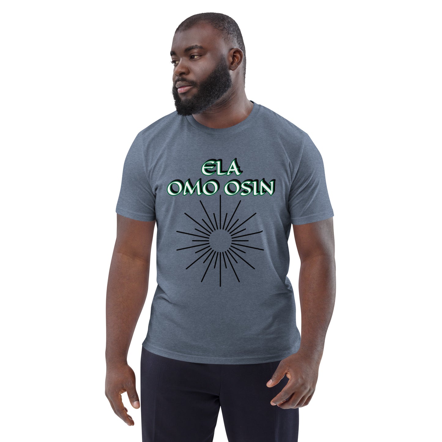 ELA Omo Osin Aje-Ju-Ogun Incognito Reverse Unisex organic cotton t-shirt