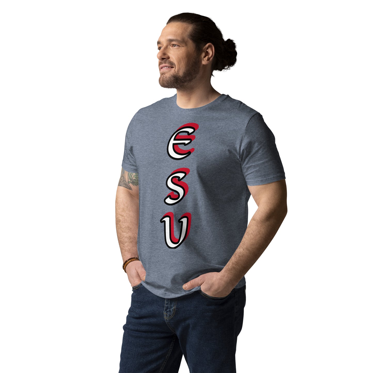 Esu vertical 2 Unisex organic cotton t-shirt