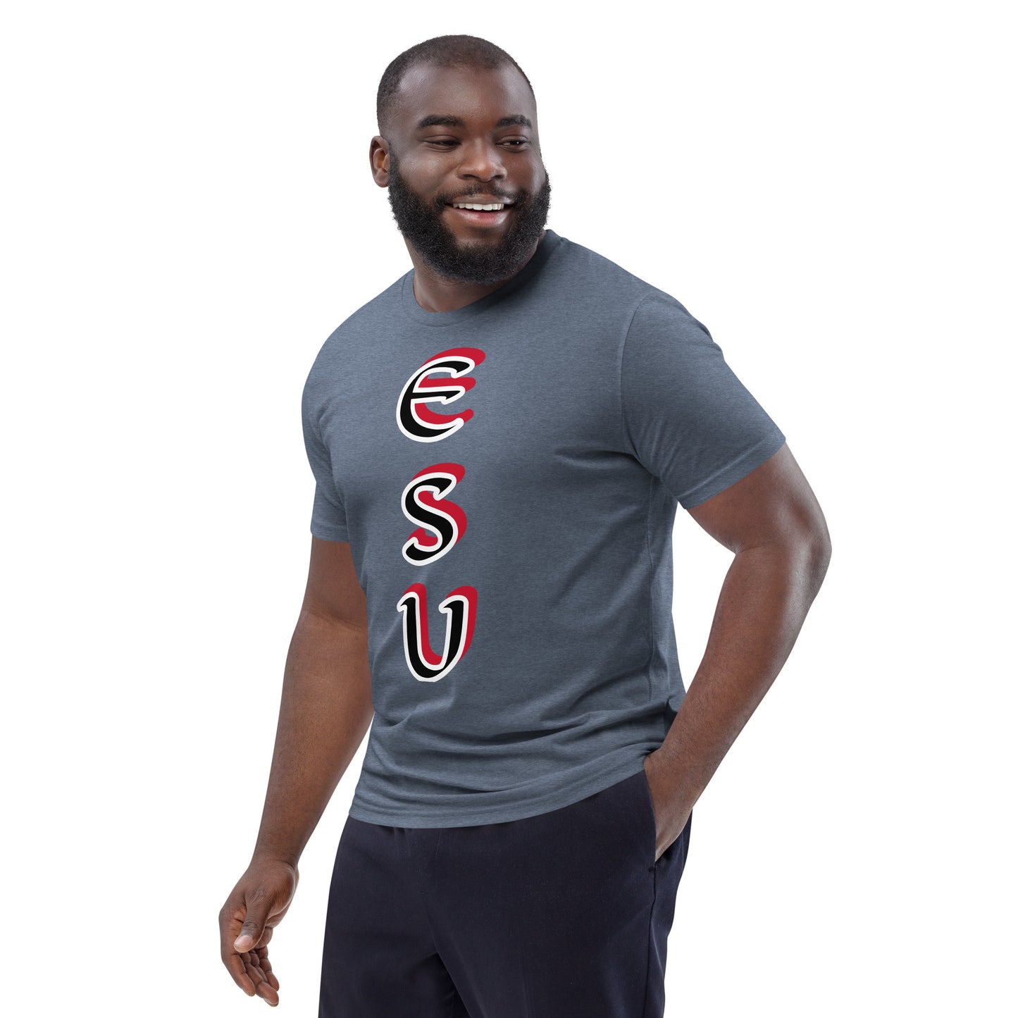 Esu vertical 3 Unisex organic cotton t-shirt