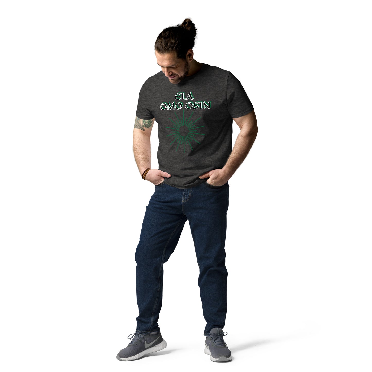 ELA Omo Osin Aje-Ju-Ogun Reverse Unisex organic cotton t-shirt