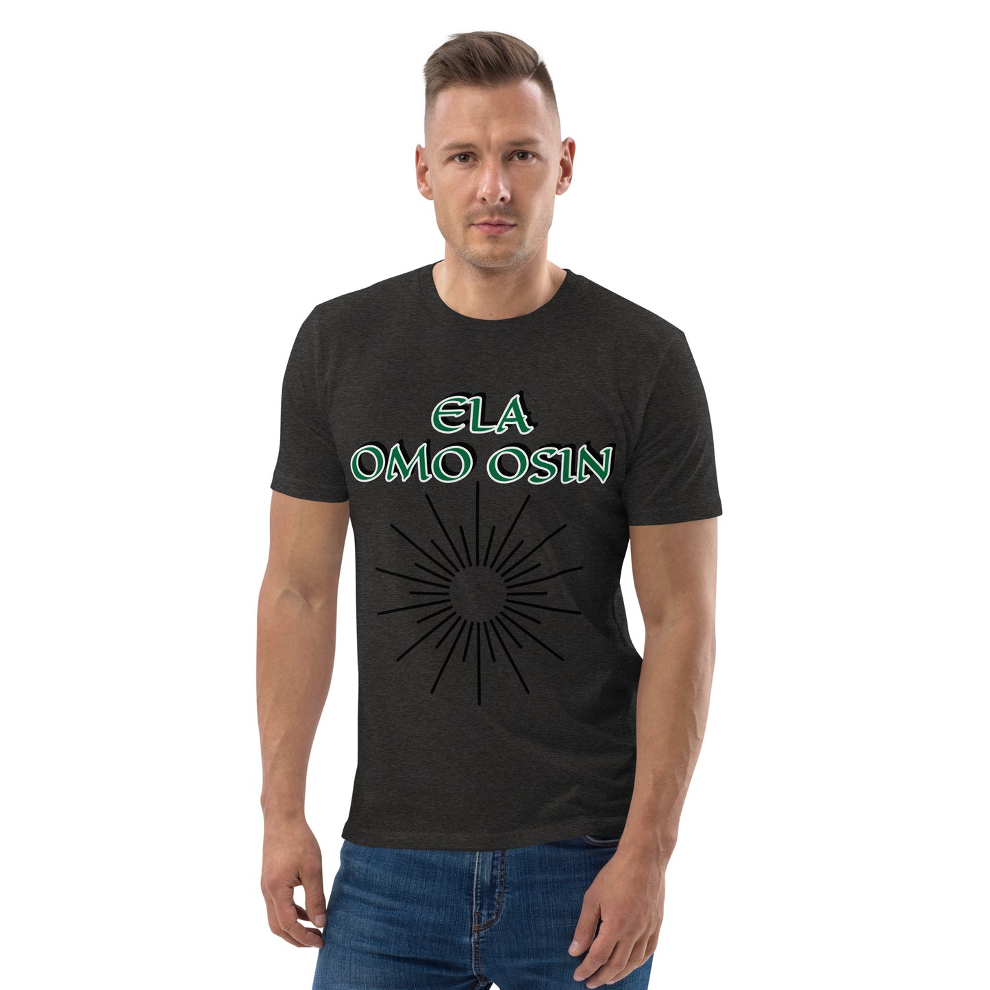 ELA Omo Osin Aje-Ju-Ogun Unisex organic cotton t-shirt