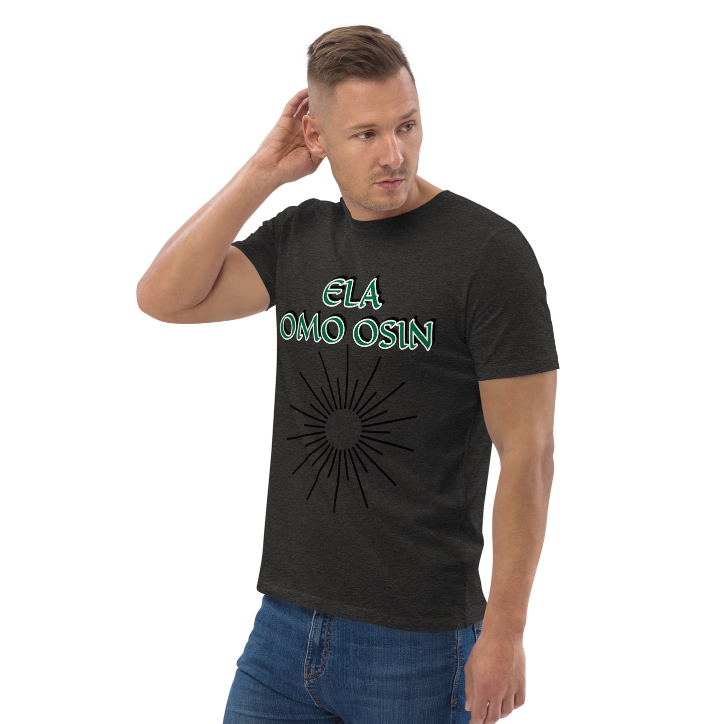 ELA Omo Osin Aje-Ju-Ogun Unisex organic cotton t-shirt