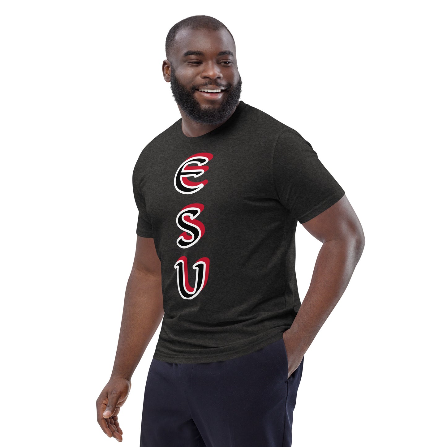 Esu vertical 3 Unisex organic cotton t-shirt