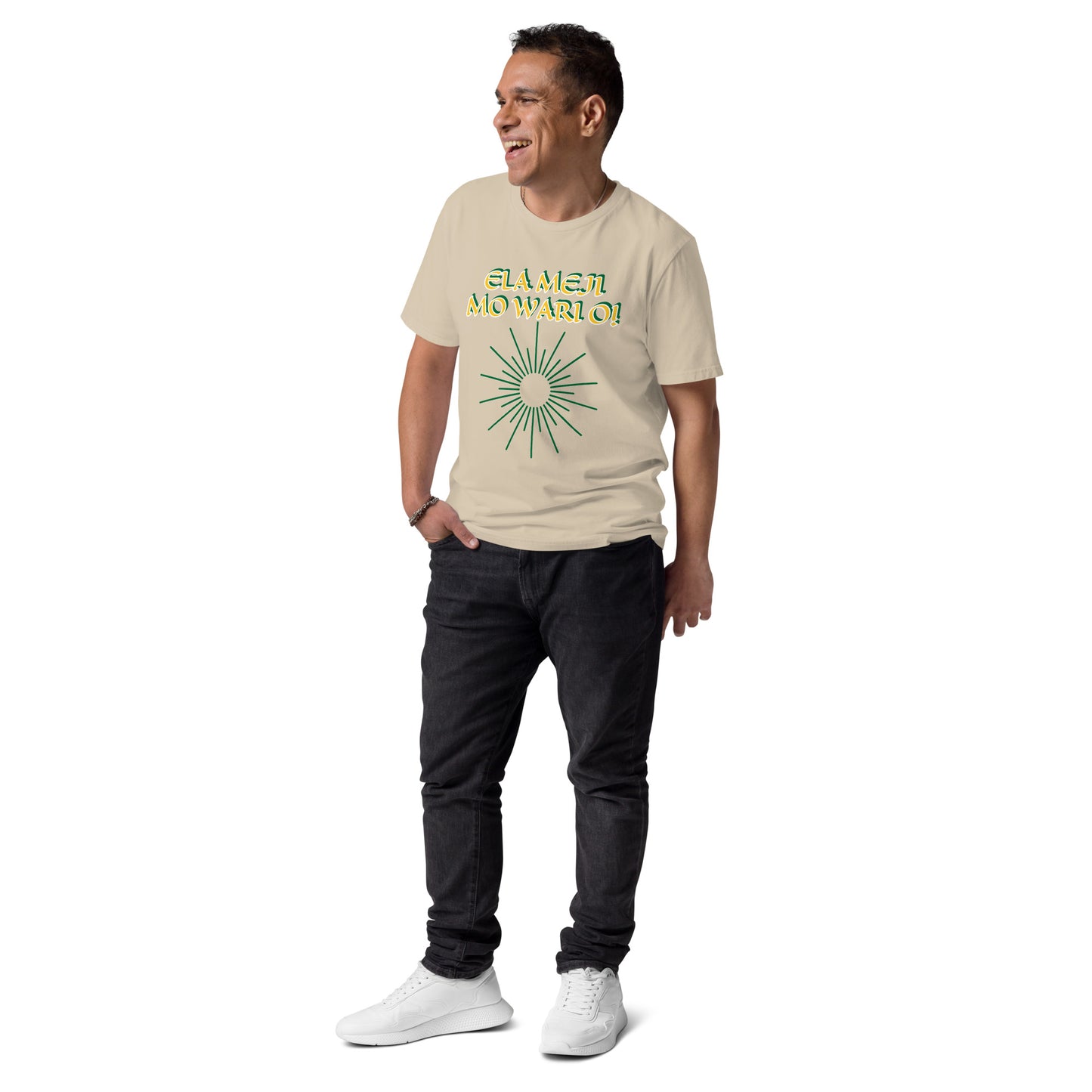 ELA Meji Lucumi Reverse Unisex organic cotton t-shirt