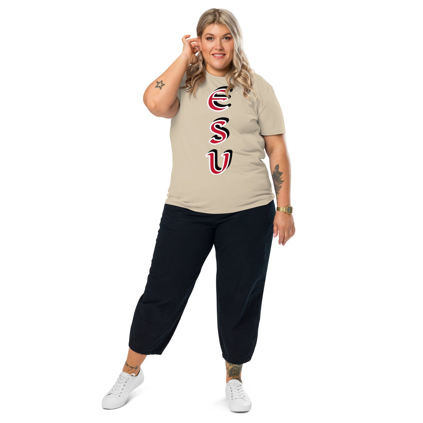 Esu vertical 4 Unisex organic cotton t-shirt