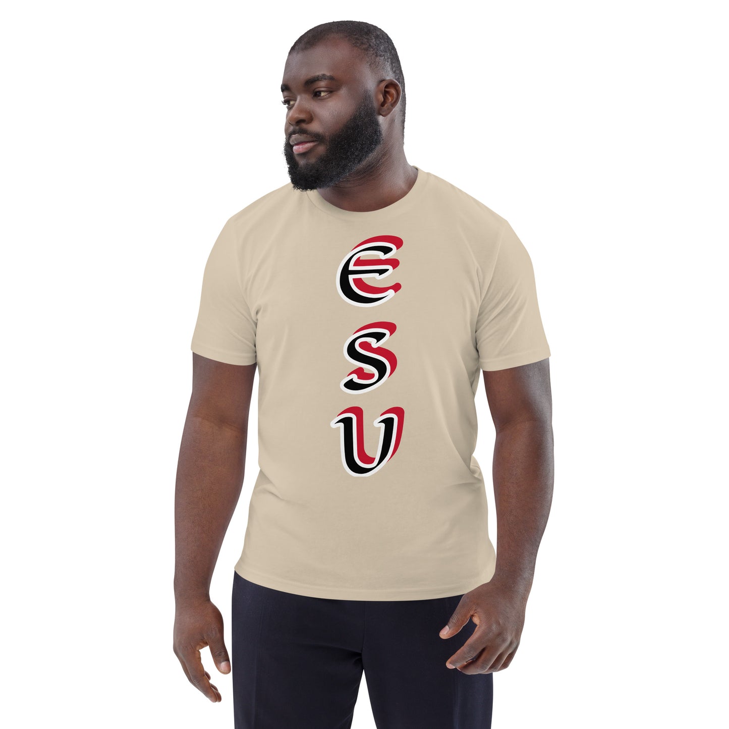Esu vertical 3 Unisex organic cotton t-shirt