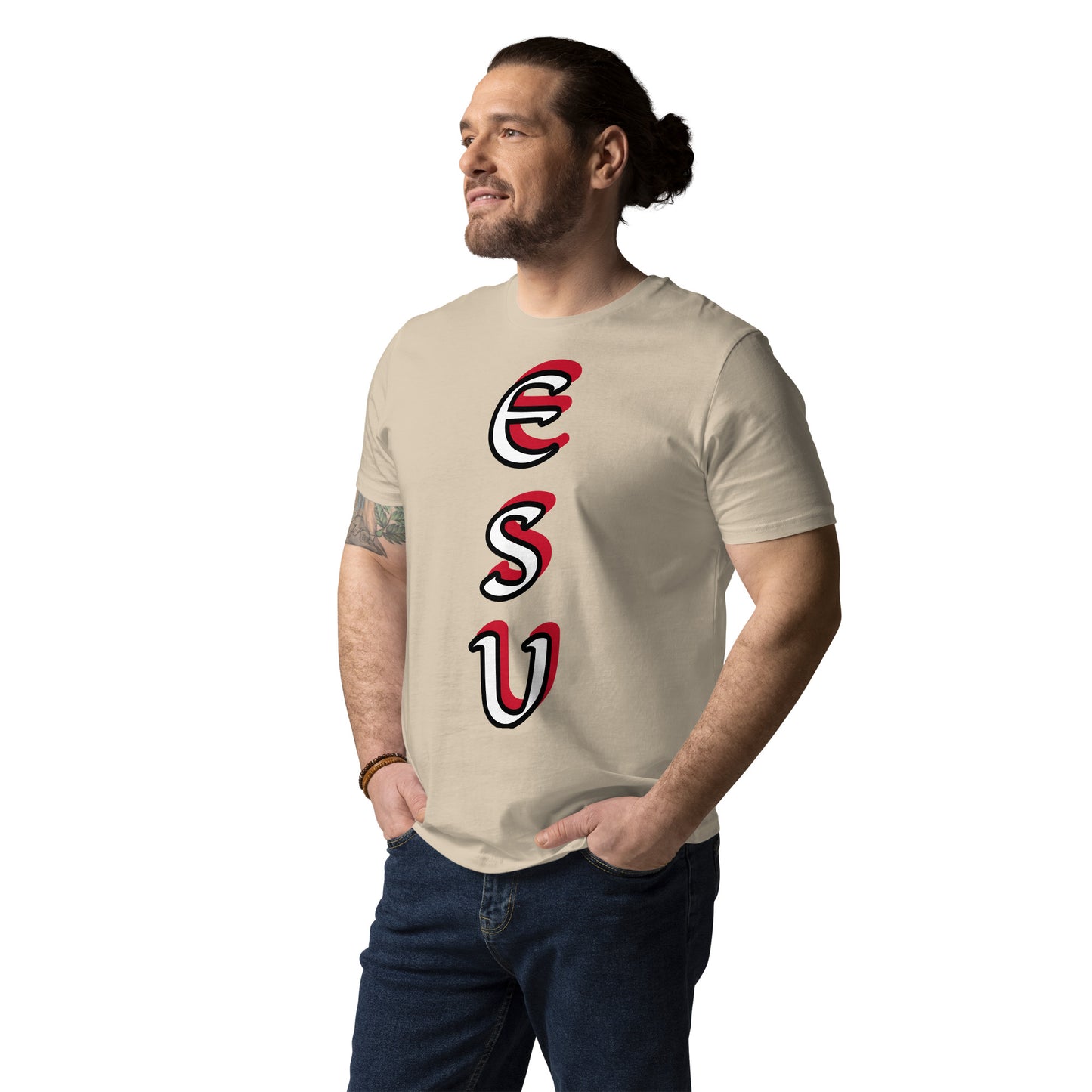 Esu vertical 2 Unisex organic cotton t-shirt