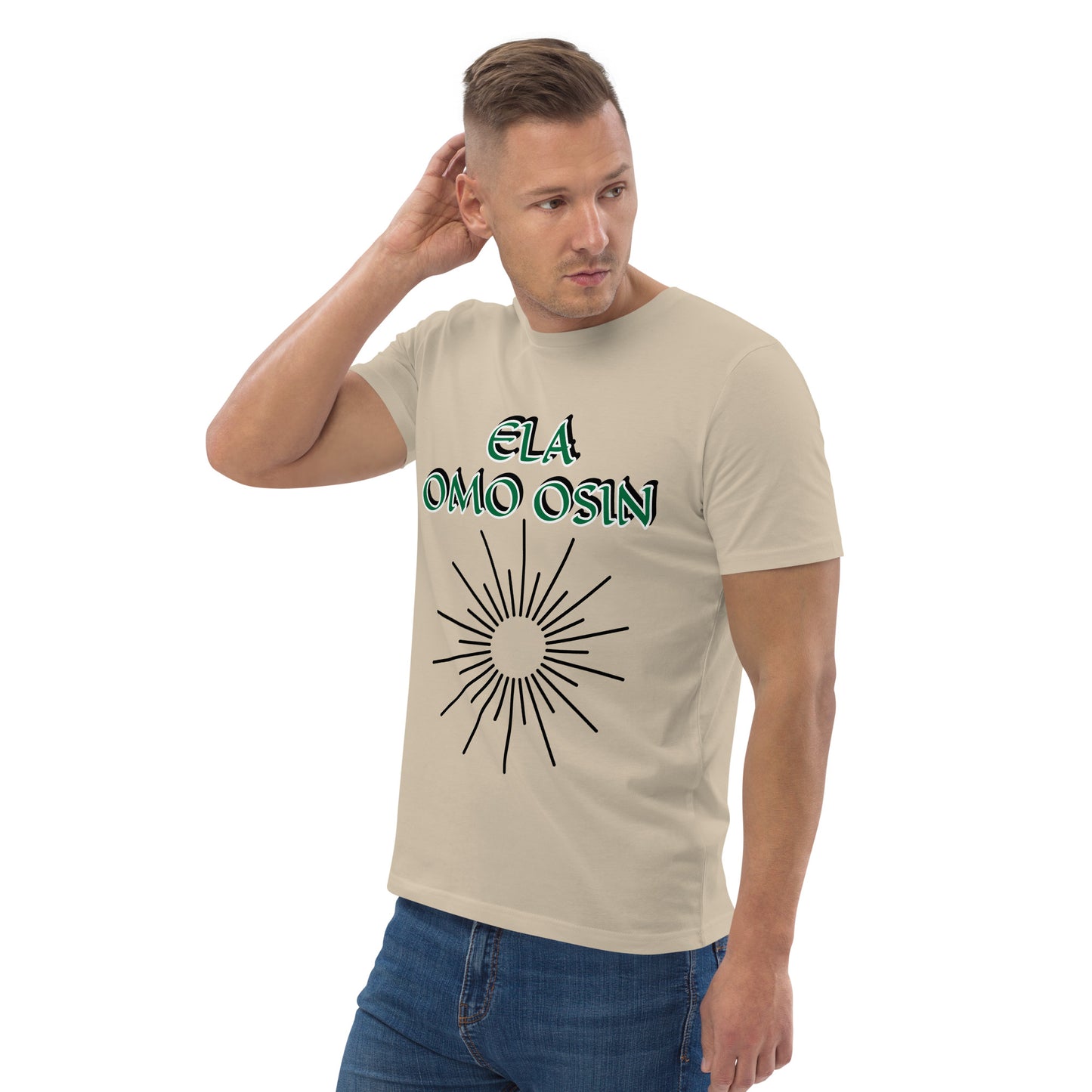 ELA Omo Osin Aje-Ju-Ogun Unisex organic cotton t-shirt